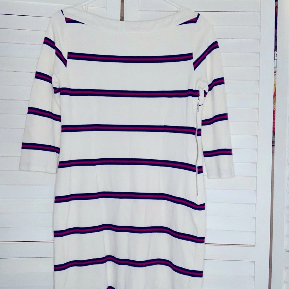 White stripped dress